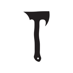Hatchet mark logo, symmetrical layout, perfect for tactical or survival branding