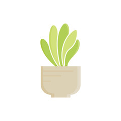 vector houseplant pot icon vector illustration