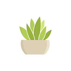 vector houseplant pot icon vector illustration