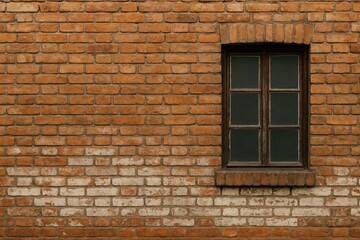 Vintage brick wall featuring a window texture as background