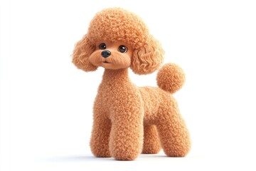 Poodle dog illustration cartoon pet.