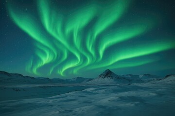 Naklejka premium Aurora Borealis over the southern region of Iceland
