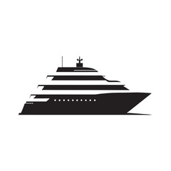 Obraz premium Superyacht Cruising In Open Blue Sea