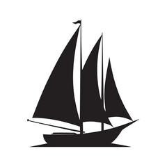 Sailing Yacht With Sails Fully Open
