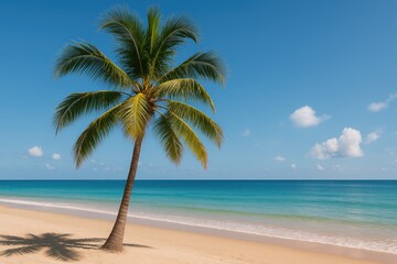 Tropical Palm Tree Scene at Waterside Venue