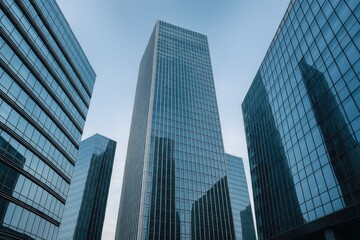Obraz premium Contemporary high-rise structures in the business hub