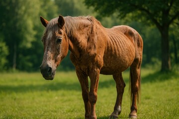Fototapeta premium Legendary racehorse faces the twilight of its career