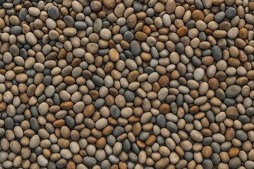 Ground surface with pebble-like texture and small garden stones