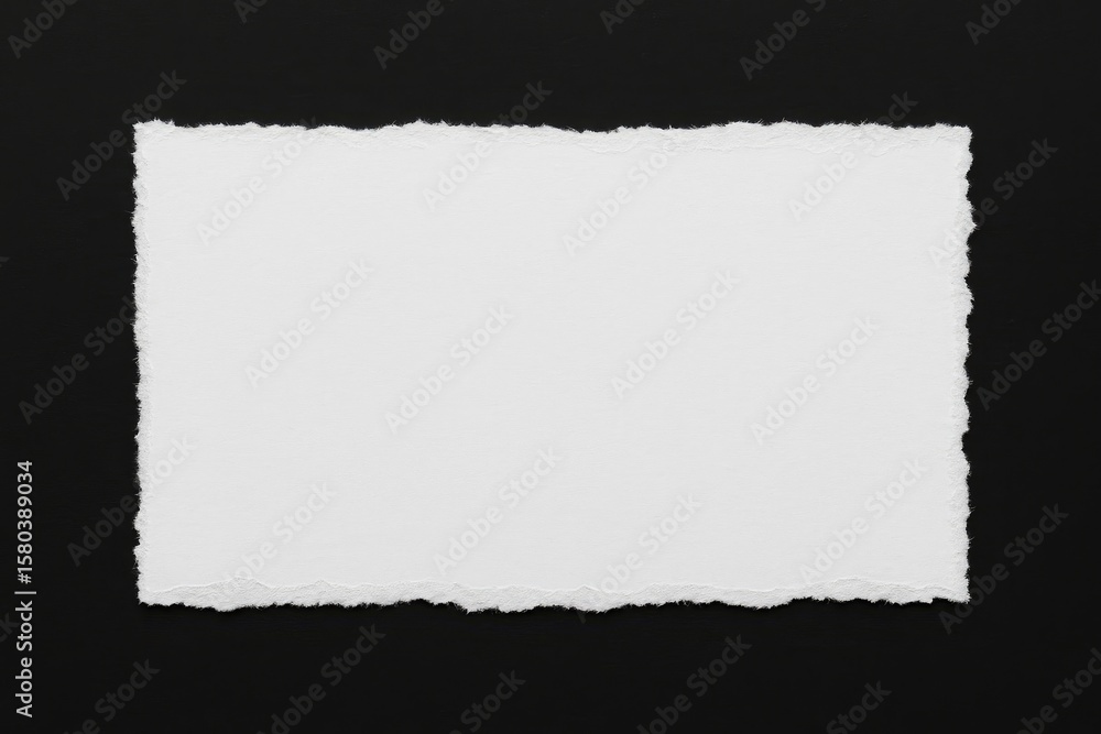 Poster a fragment of torn paper on a dark background with empty space for text