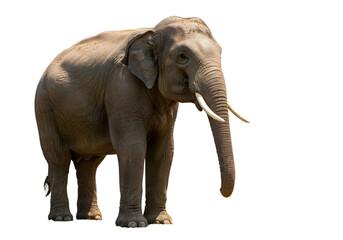 Obraz premium Isolated Transparent Background of a Majestic Gray Elephant Animal