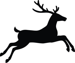  running deer with white background