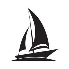 Racing Catamaran Yacht Power Silhouette