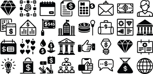 Set of vector church icons for web business and media design