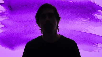 silhouette of a man in profile