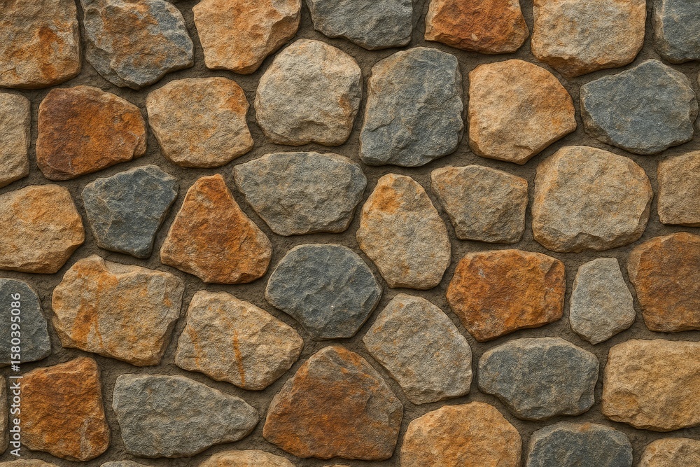 Aufkleber detailed view of an uneven multicolored stone surface perfect for architectural and design backdrops