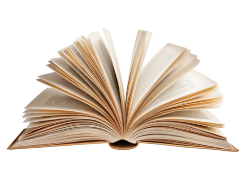 An open book revealing its blank pages.