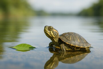 Obraz premium The Tiny Turtle Adventure