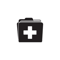 Medical Folder Document With Cross Healthcare