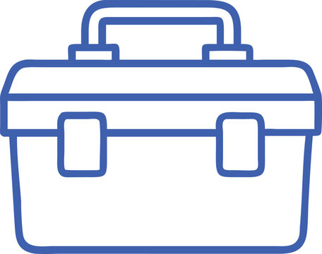  tool box with white background