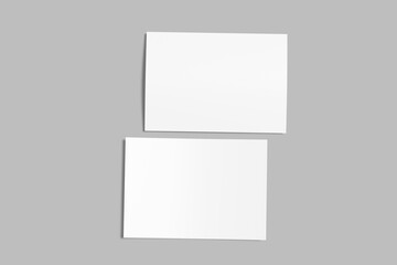 a4 flyer landscape blank mockup