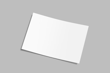 a4 flyer landscape blank mockup