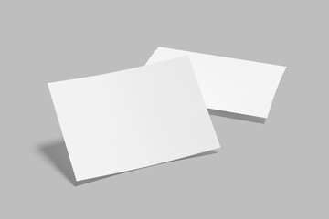 a4 flyer landscape blank mockup