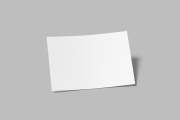 a4 flyer landscape blank mockup