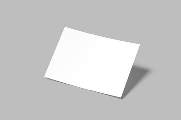 a4 flyer landscape blank mockup