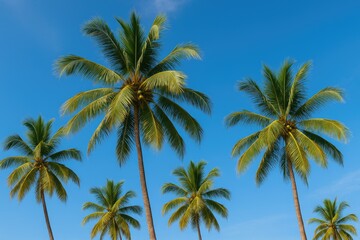 Fototapeta premium Exotic lush palm foliage in a tropical setting