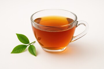 Tea served in a glass cup