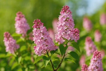 Obraz premium Springtime with Blooming Lilac Branches