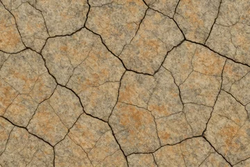  Texture of natural stone featuring prominent fissures © AkuAku