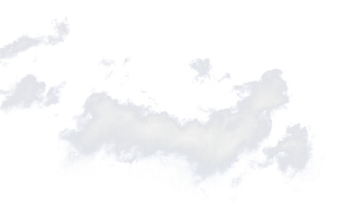 Obraz premium white cloud fluffy, fog or misty or smoke for overlay and design effect. isolated on transparent background. PNG file