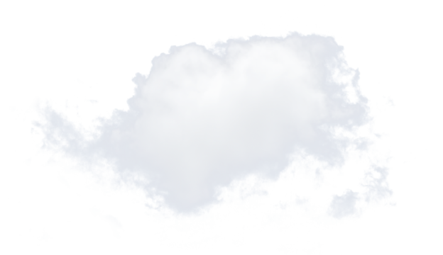 white cloud fluffy, fog or misty or smoke for overlay and design effect. isolated on transparent background. PNG file