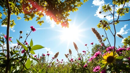 flowers and butterflies