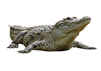 Naklejka premium Isolated Crocodile Reptile Animal In Transparent Background
