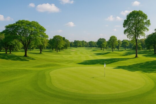 Explore a scenic view of a golf course in Southeast Asia