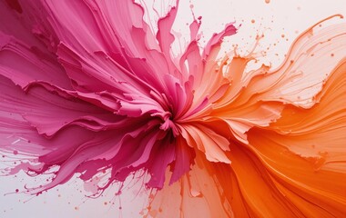 Obraz premium Orange pink abstract background image, three-dimensionality, diffusion, smudging, gradation, banner texture advertising poster