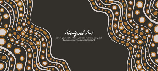 Aboriginal-style artwork poster with editable text