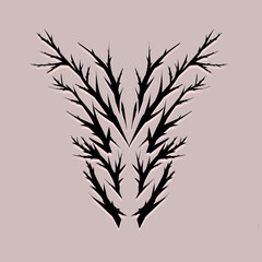 Tribal Ethnic Ornament with Tree Root Pattern – Vector Traditional Tattoo Design as Decorative Element and hoody jacket design