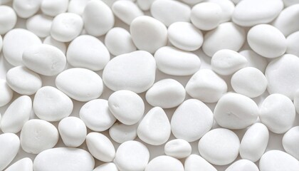 White pebbles close-up