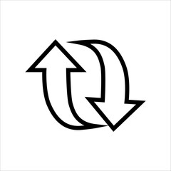 Up and down arrows representing fluctuation, comparison, change, or economic variation.