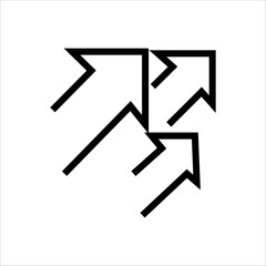 Multiple upward arrows symbolizing business growth, expansion, progress, and performance boost.
