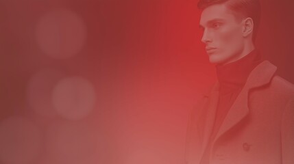 Generative AI, Dreamy Fashion Gradient Focus with Male Model