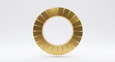 Fototapeta premium Loading icon made entirely of polished gold material