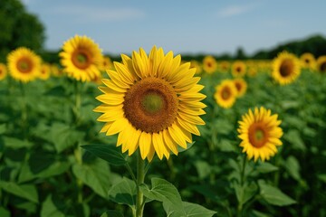 Fototapeta premium Sunflower Tree: A Unique Botanical Wonder