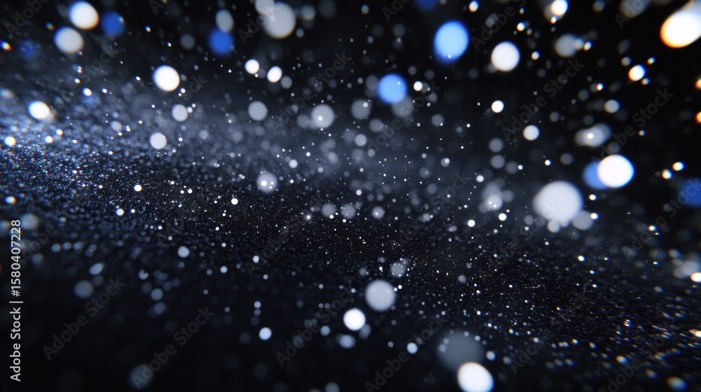 Poster abstract design with shimmering particles.