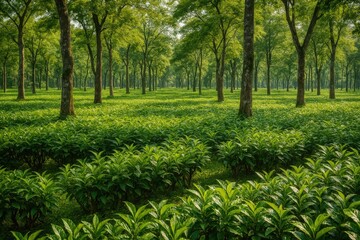 Tea Plantation in Assam Region