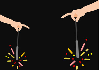 花火のグラフィック素材イラスト