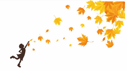 Vibrant autumn maple leaves in an elegant floral vector illustration, perfect for a seasonal nature design